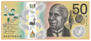 Австралия: введена в обращение новая банкнота номиналом 50 долларов выпуска 2018 года
