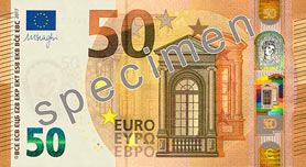 О новой банкноте номиналом 50 евро второй серии – серии «Европа»